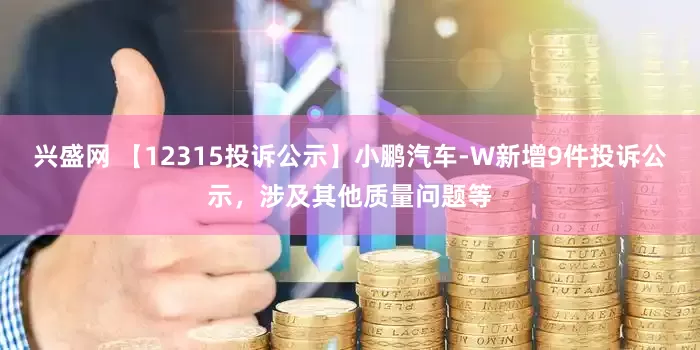 兴盛网 【12315投诉公示】小鹏汽车-W新增9件投诉公示，涉及其他质量问题等